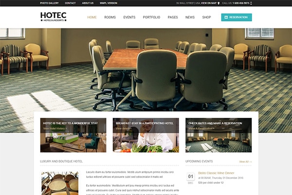 Hotec - Responsive Hotel, Spa & Resort WP Theme